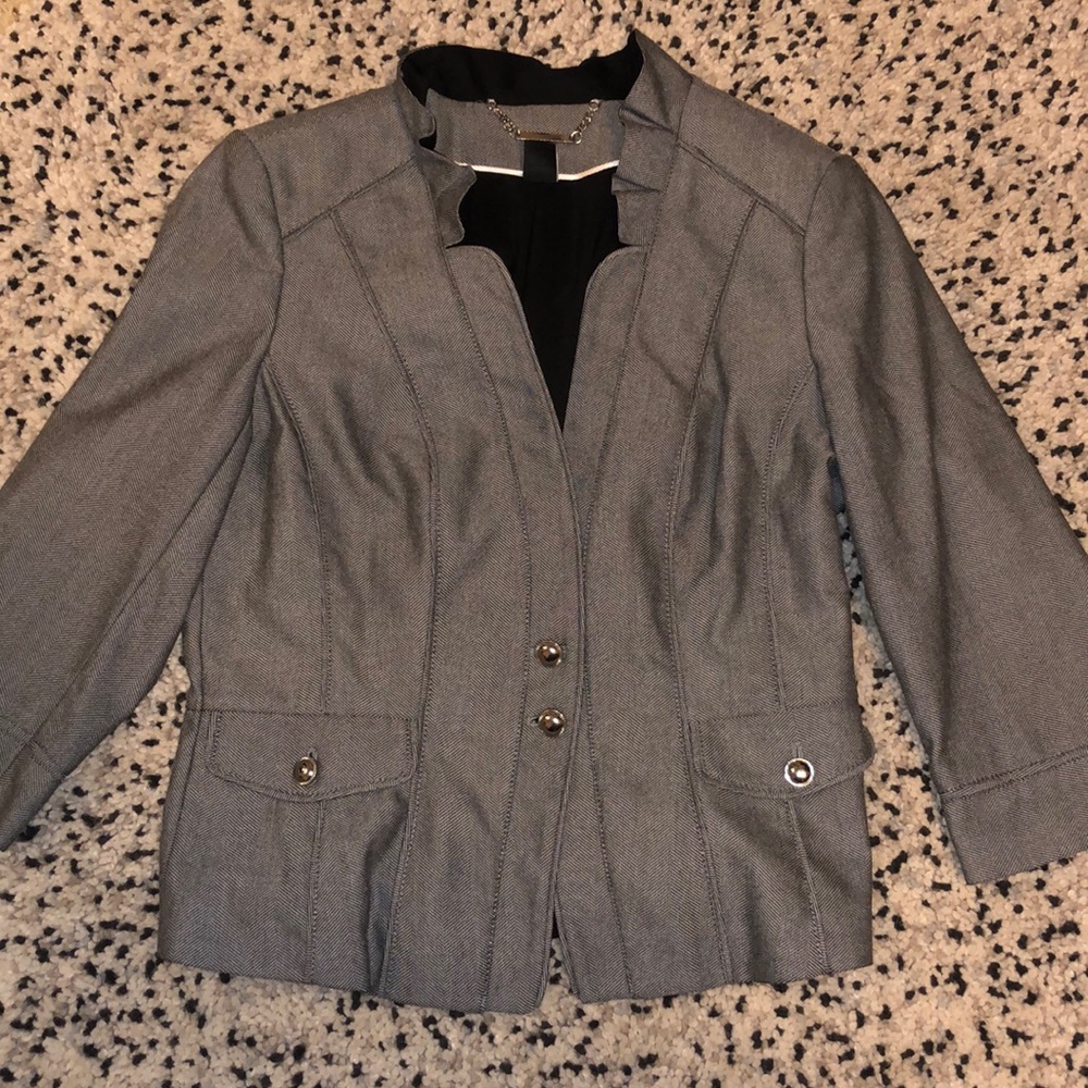 Grey Cropped Blazer